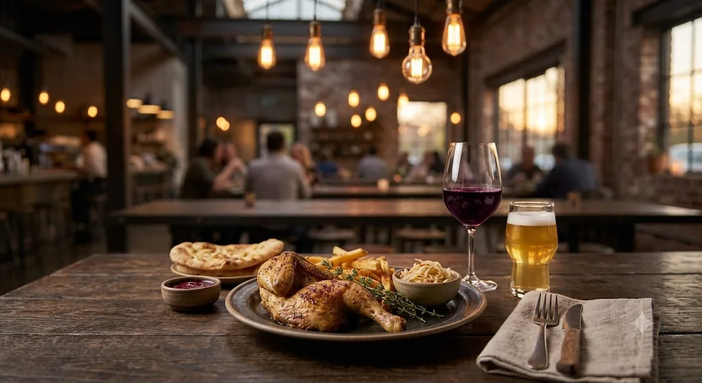 Alcohol-free wine and beer served at a restaurant table
